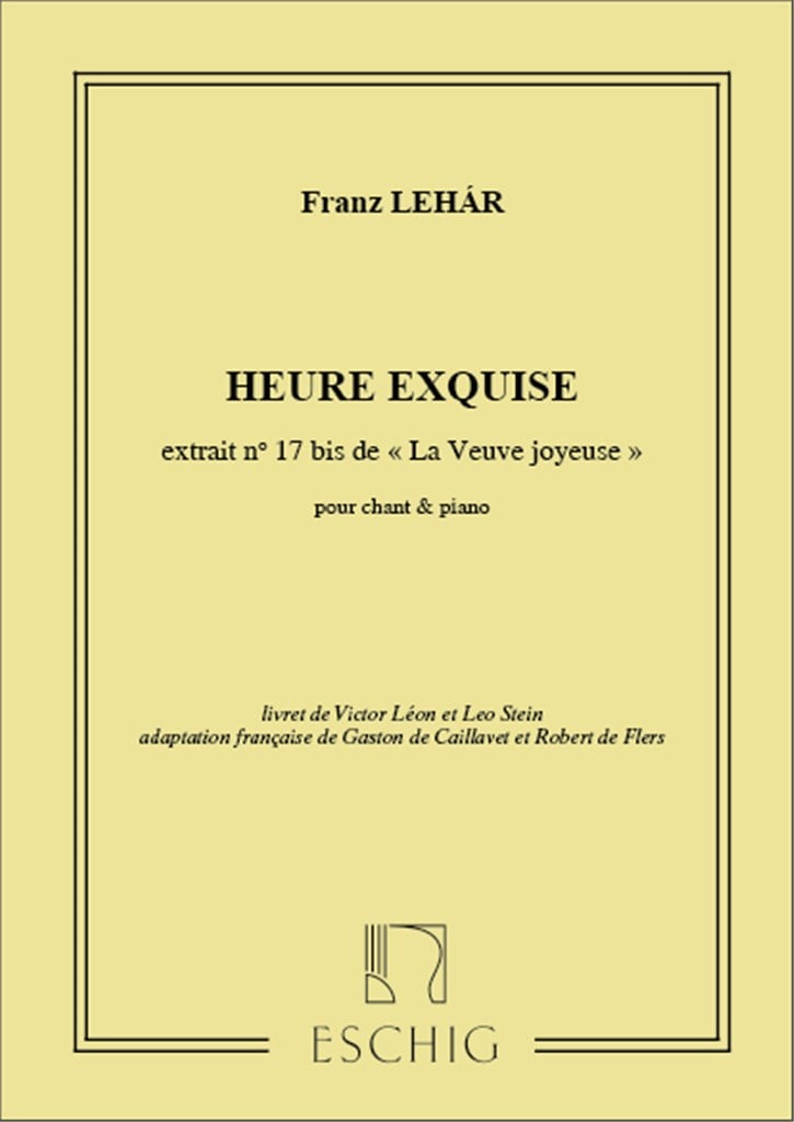 Veuve Joyeuse (Vedova Allegra) N 17B Soprano-Piano